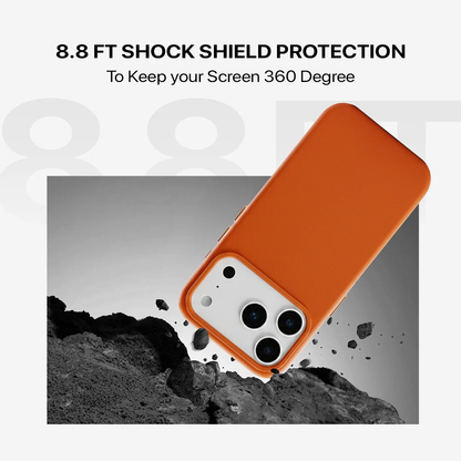 Signature Leather Magsafe Case - Iphone 17 Pro ( Ember Orange)