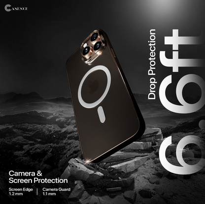 Anti Yellow Magsafe Desert Tinted Clear Case - Iphone 14 Pro (CRYSTAL DESERT TITANIUM)