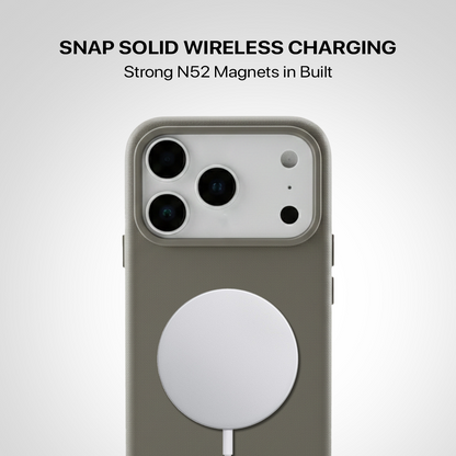 Signature Leather Magsafe Case - Iphone 17 Pro (Graphite Grey)