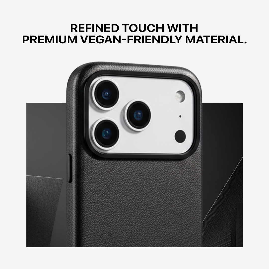 Signature Leather Magsafe Case - Iphone 17 Pro Max (Royal Black)