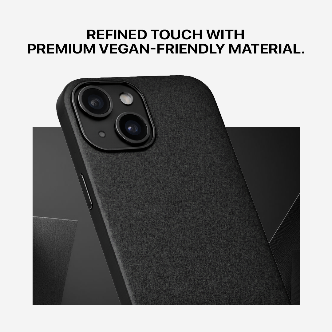 Signature Leather Magsafe Case - Iphone 15 Plus (Royal Black)