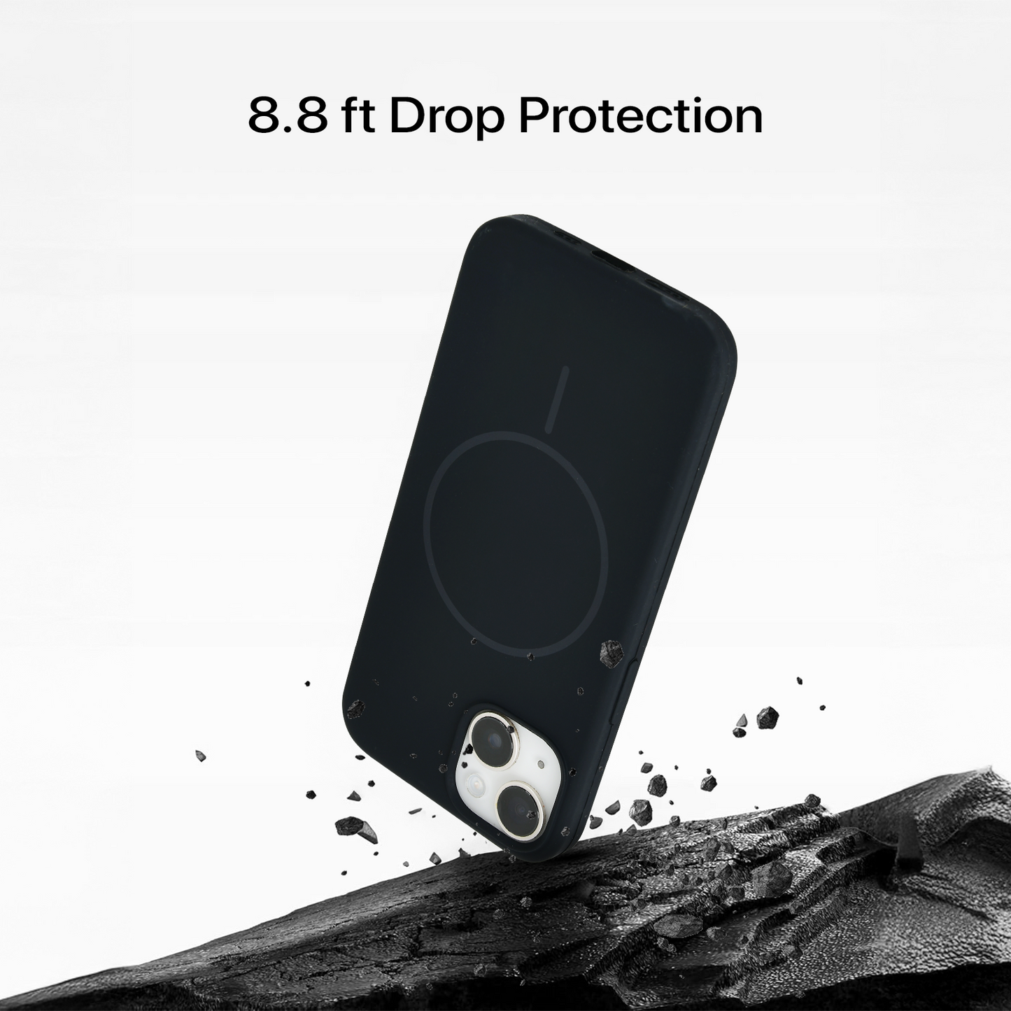Anti Dust Magsafe Silicone Case - Iphone 15 (Black)