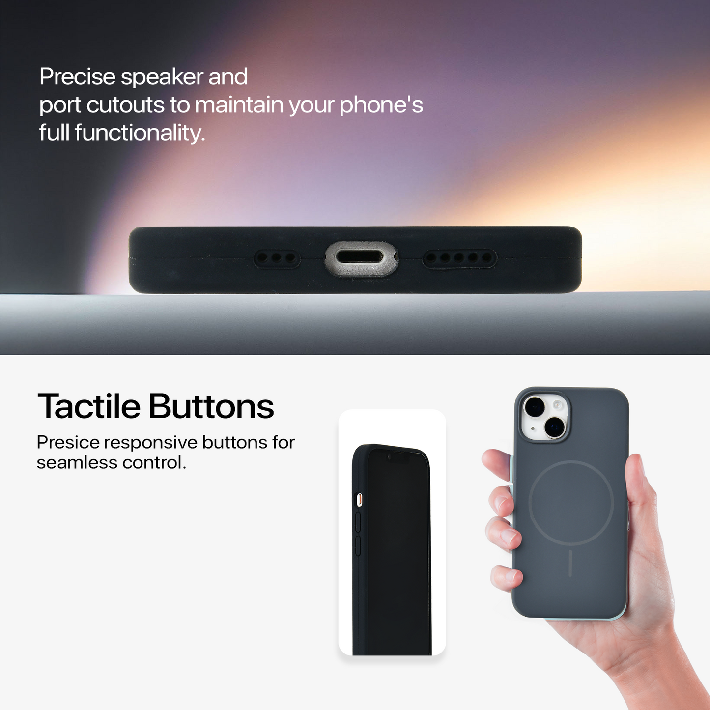 Anti Dust Magsafe Silicone Case - Iphone 14 (Black)