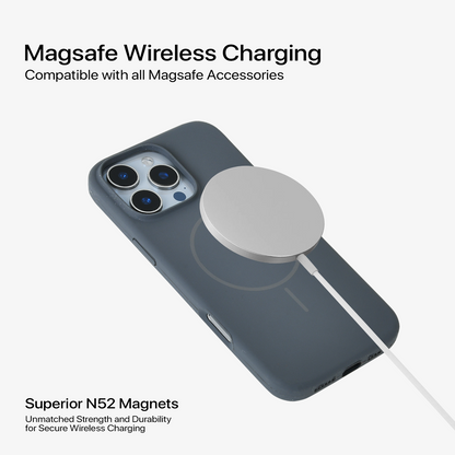 Anti Dust Magsafe Silicone Case - Iphone 15 Pro Max (Grey)