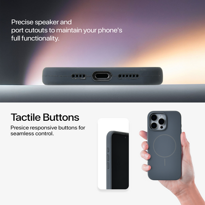 Anti Dust Magsafe Silicone Case - Iphone 16 pro Max ( Grey)