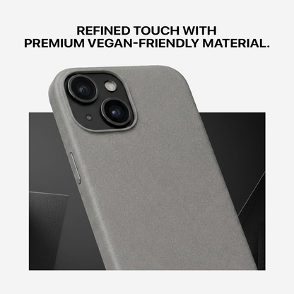 Signature Leather Magsafe Case - Iphone 15 Plus  (Graphite Grey)