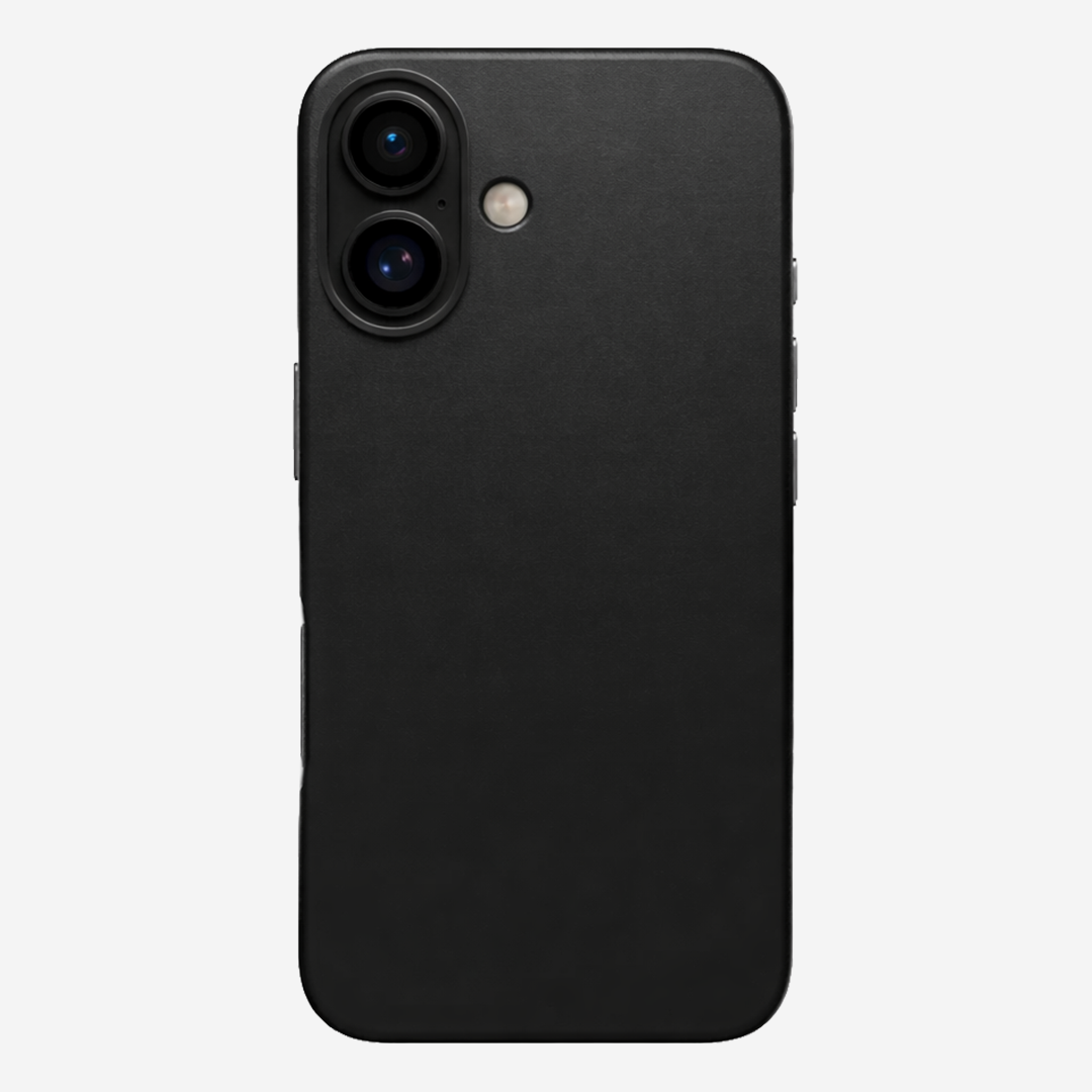 Signature Leather Magsafe Case - Iphone 17  (Royal Black)
