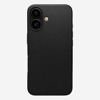 Signature Leather Magsafe Case - Iphone 16 Plus  (Royal Black)