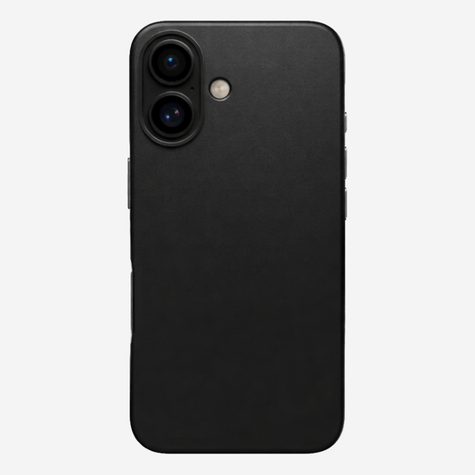 Signature Leather Magsafe Case - Iphone 16 Plus  (Royal Black)