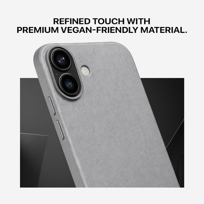 Signature Leather Magsafe Case - Iphone 16 Plus  (Graphite Grey)