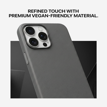 Signature Leather Magsafe Case - Iphone 14 Pro Max (Graphite Grey)