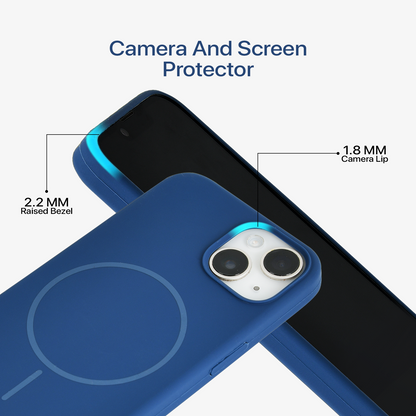 Anti Dust Magsafe Silicone Case - Iphone 14 Plus (Denim Blue)