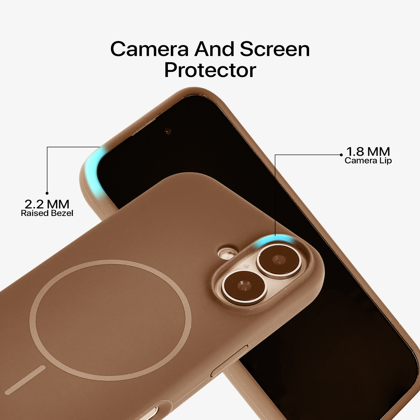 Anti Dust MagSafe Silicone Case - IPhone 16 ( Brown)
