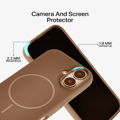 Anti Dust MagSafe Silicone Case - IPhone 16 ( Brown)