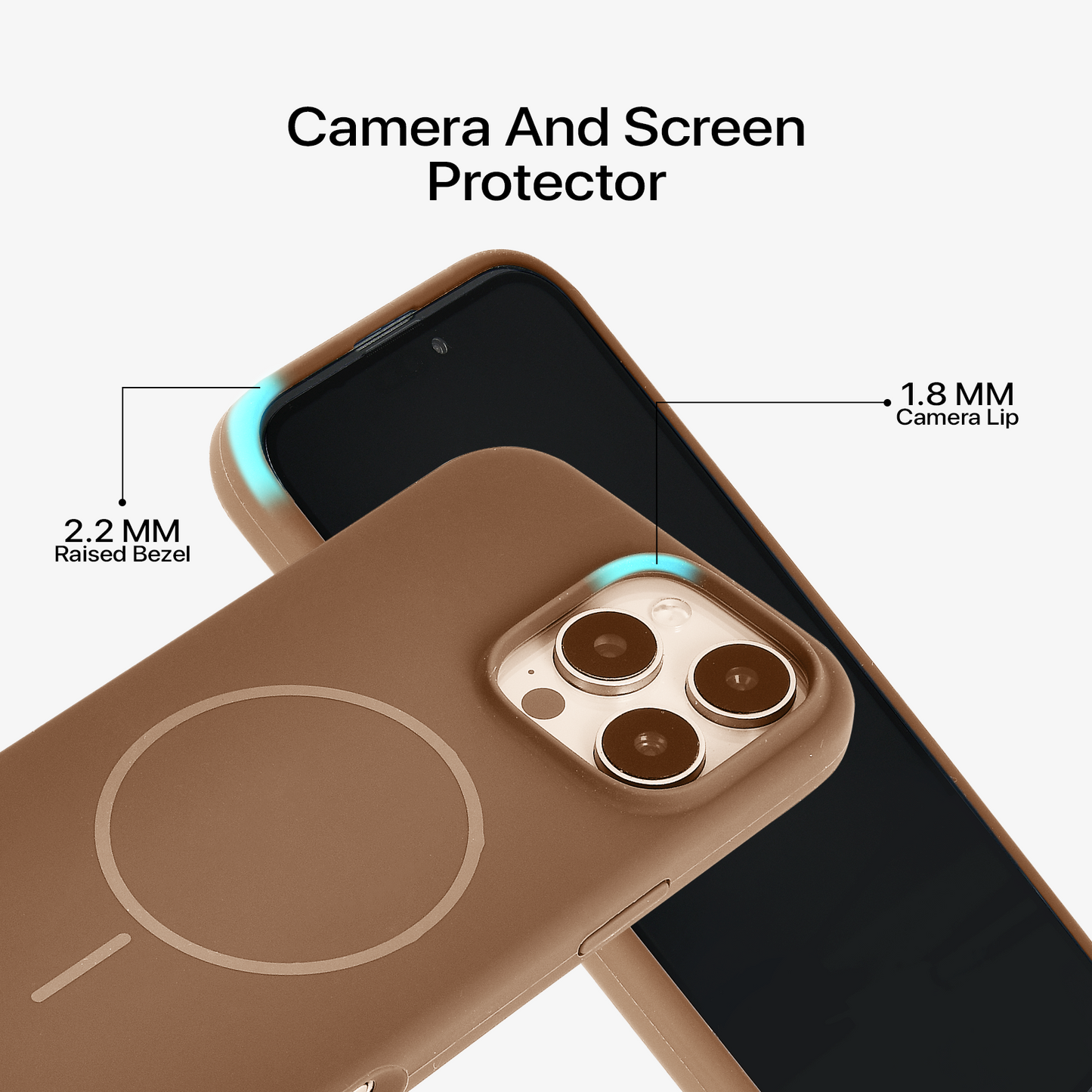 Anti Dust MagSafe Silicone Case - IPhone 15 pro max ( Brown)