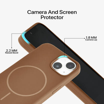 Anti Dust MagSafe Silicone Case - IPhone 13 ( Brown)