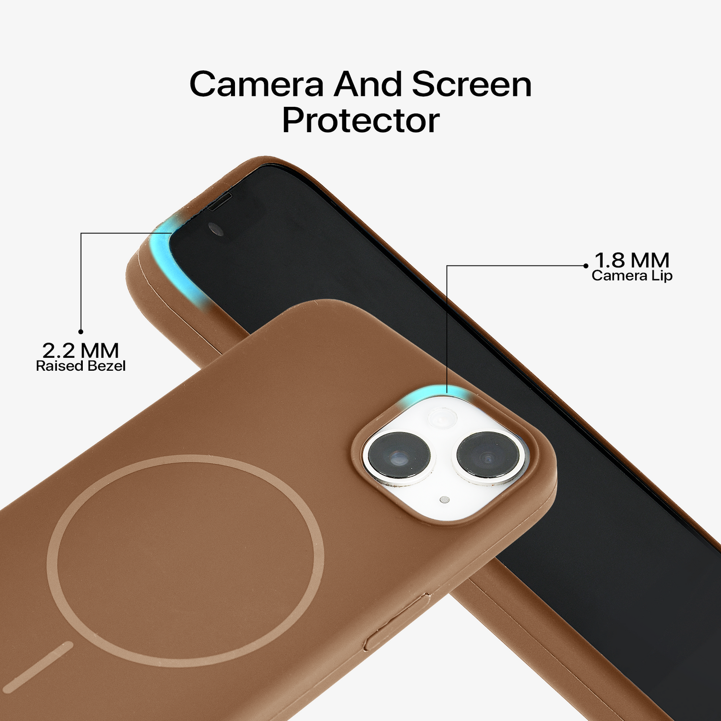 Anti Dust MagSafe Silicone Case - IPhone 14 ( Brown)