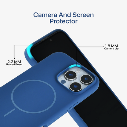 Anti Dust Magsafe Silicone Case - Iphone 14 Pro (Denim Blue)