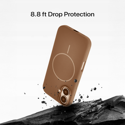 Anti Dust MagSafe Silicone Case - IPhone 16 plus ( Brown)