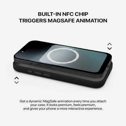 Signature Leather Magsafe Case - Iphone 17 Pro (Royal Black)