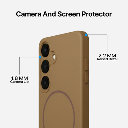 Anti Dust Magsafe Silicone Case - Samsung S24 Plus (Brown)