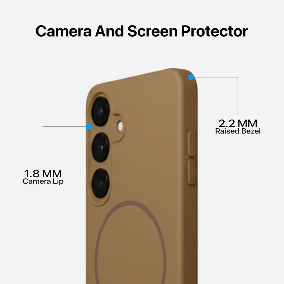Anti Dust Magsafe Silicone Case - Samsung S22 Ultra (Brown)