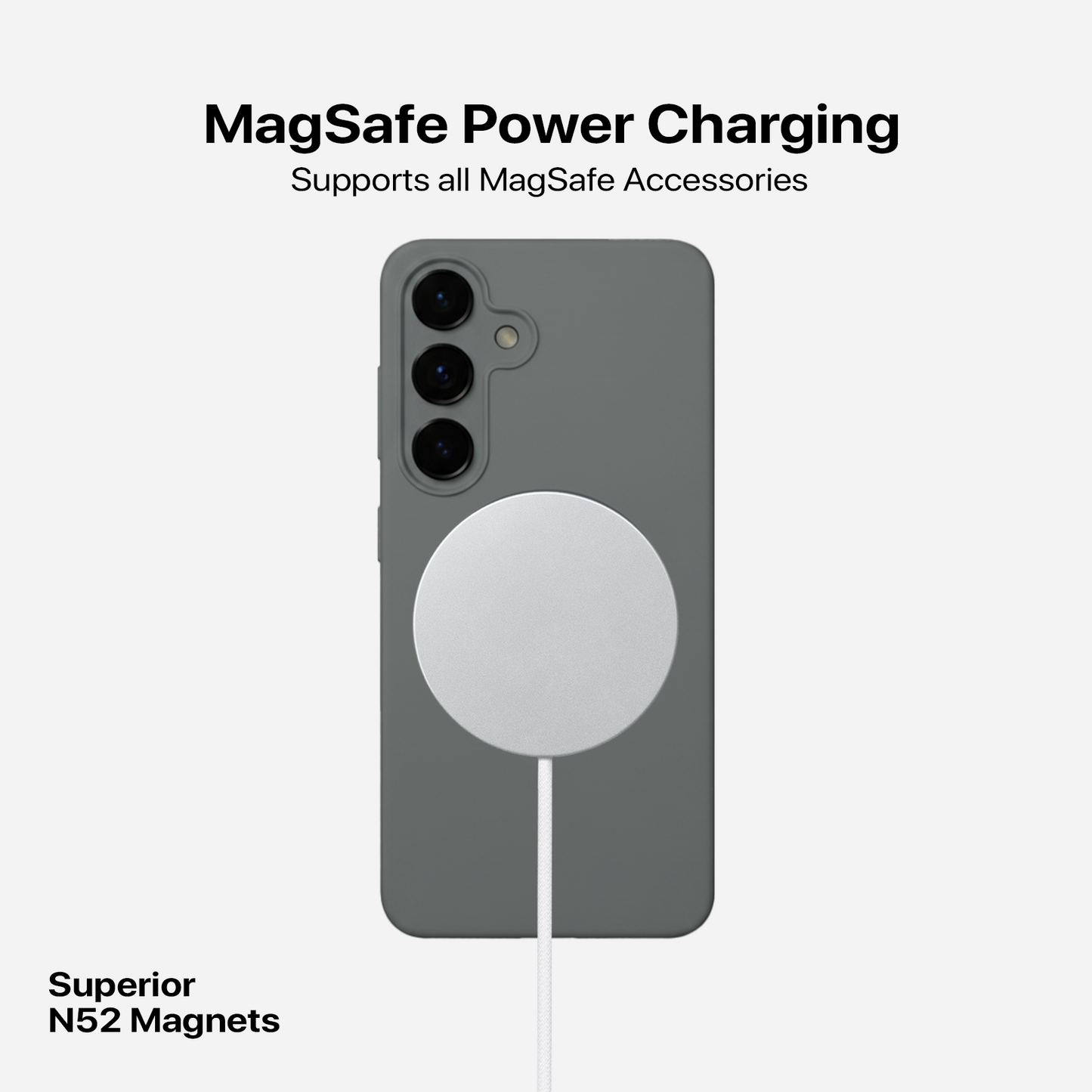 Anti Dust Magsafe Silicone Case - Samsung S25 Ultra (Grey)