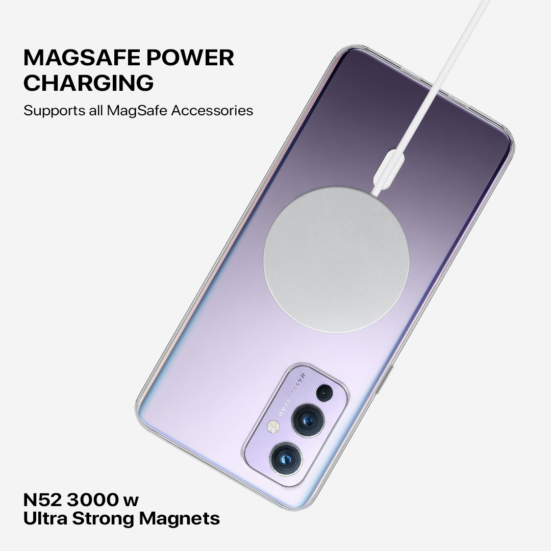 Anti Yellow Magsafe Clear Case - One Plus 9