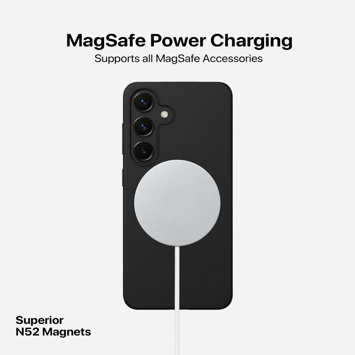 Anti Dust Magsafe Silicone Case - Samsung S24 (Black)