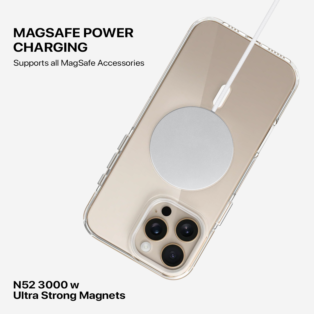 Anti Yellow Magsafe Clear Case - Iphone 14 Pro (CRYSTAL WHITE TITANIUM)
