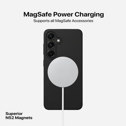 Anti Dust Magsafe Silicone Case - Samsung S24 FE (Black)