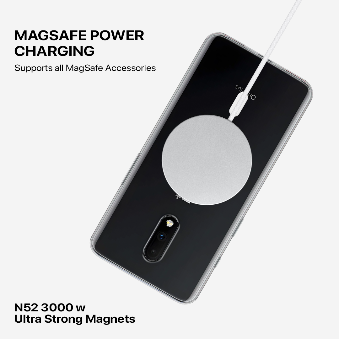 Anti Yellow Magsafe Clear Case - One Plus 7