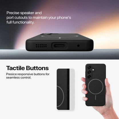 Anti Dust Magsafe Silicone Case - Samsung S23 (Black)