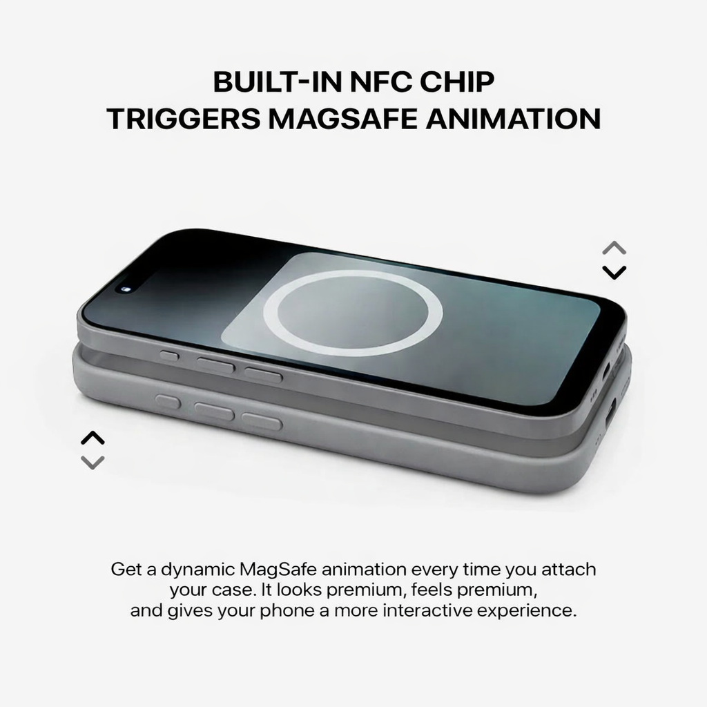 Signature Leather Magsafe Case - Iphone 17 Pro (Graphite Grey)