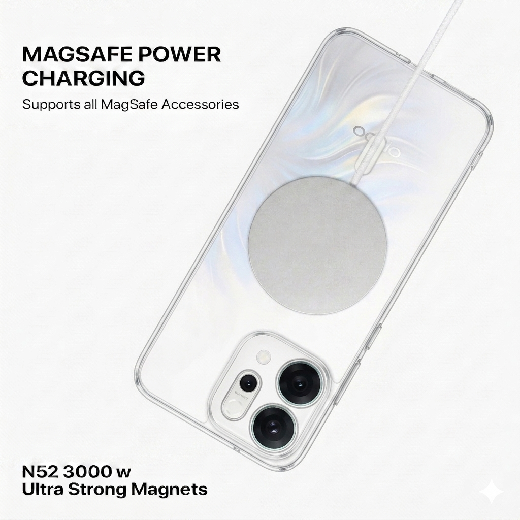 Anti Yellow Magsafe Clear Case - OPPO RENNO 14