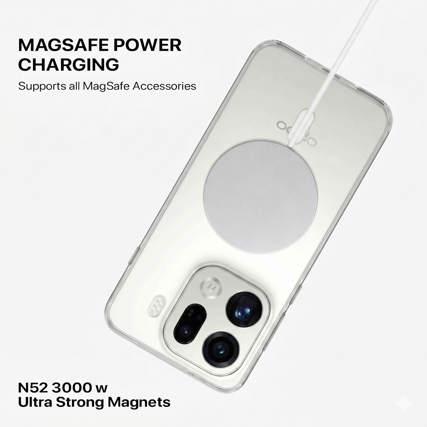 Anti Yellow Magsafe Clear Case - OPPO FIND X9 PRO