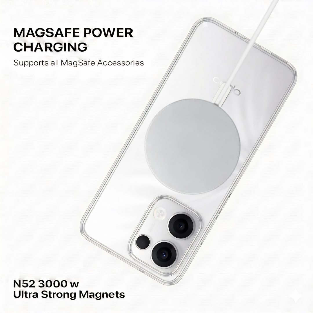 Anti Yellow Magsafe Clear Case - OPPO RENNO 13 PRO