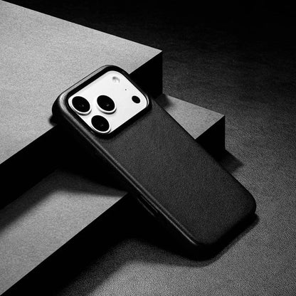 Signature Leather Magsafe Case - Iphone 17 Pro Max (Royal Black)